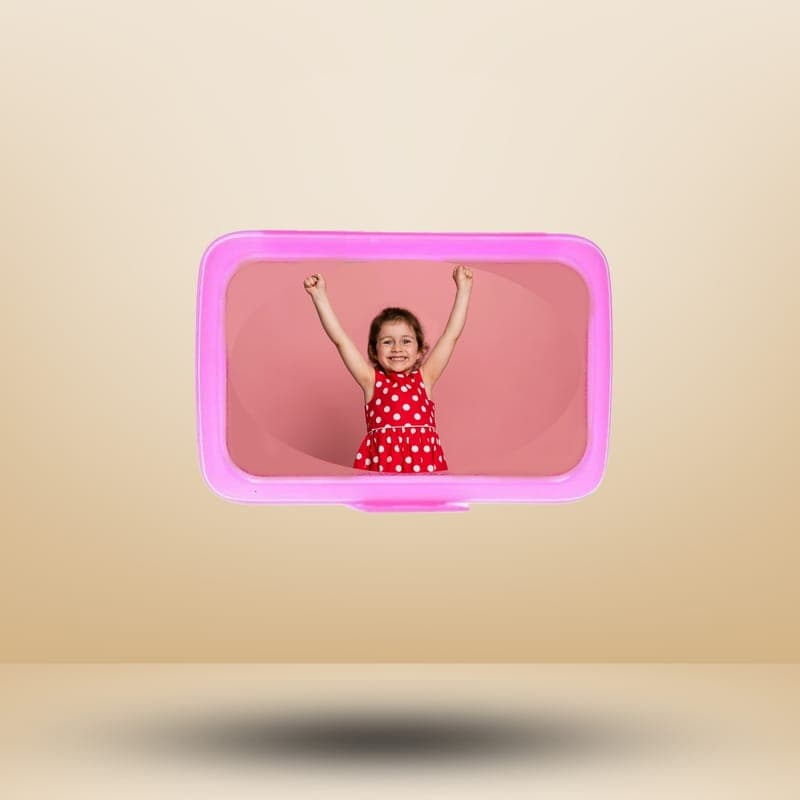 קופסת אוכל מחולקת, 17.6/11 ס"מ עם תמונה אישית — תינוקות/ ילדים וגנים | פוטוגני